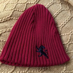 Express Red Winter Hat With Logo